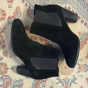 Cole Haan Black Suede Ankle Booties